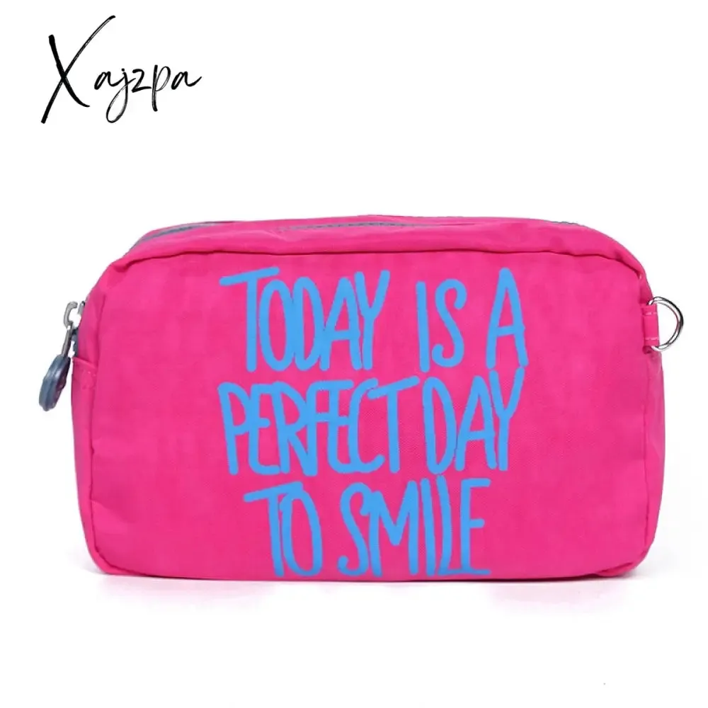 Xajzpa - Women Creativity Pouch Packing Organizers Makeup Bag Waterproof Nylon Travel Cosmetic Case Gleam Pouch Wash Toiletry Bag