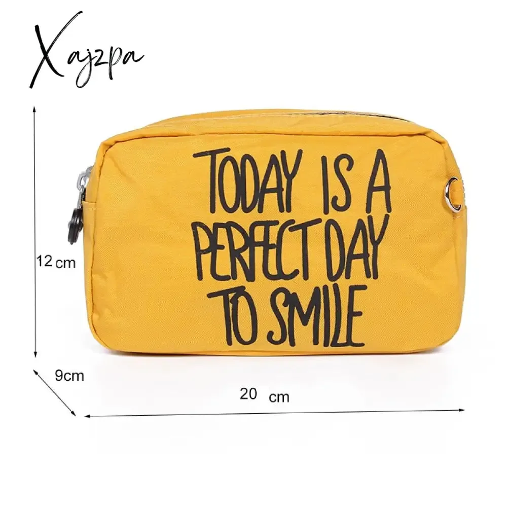 Xajzpa - Women Creativity Pouch Packing Organizers Makeup Bag Waterproof Nylon Travel Cosmetic Case Gleam Pouch Wash Toiletry Bag